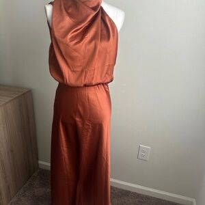 Elegant ShowPo Copper Satin Dress
